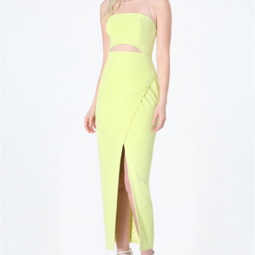 Bebe
Women's Yellow Asymmetric Slit Dress